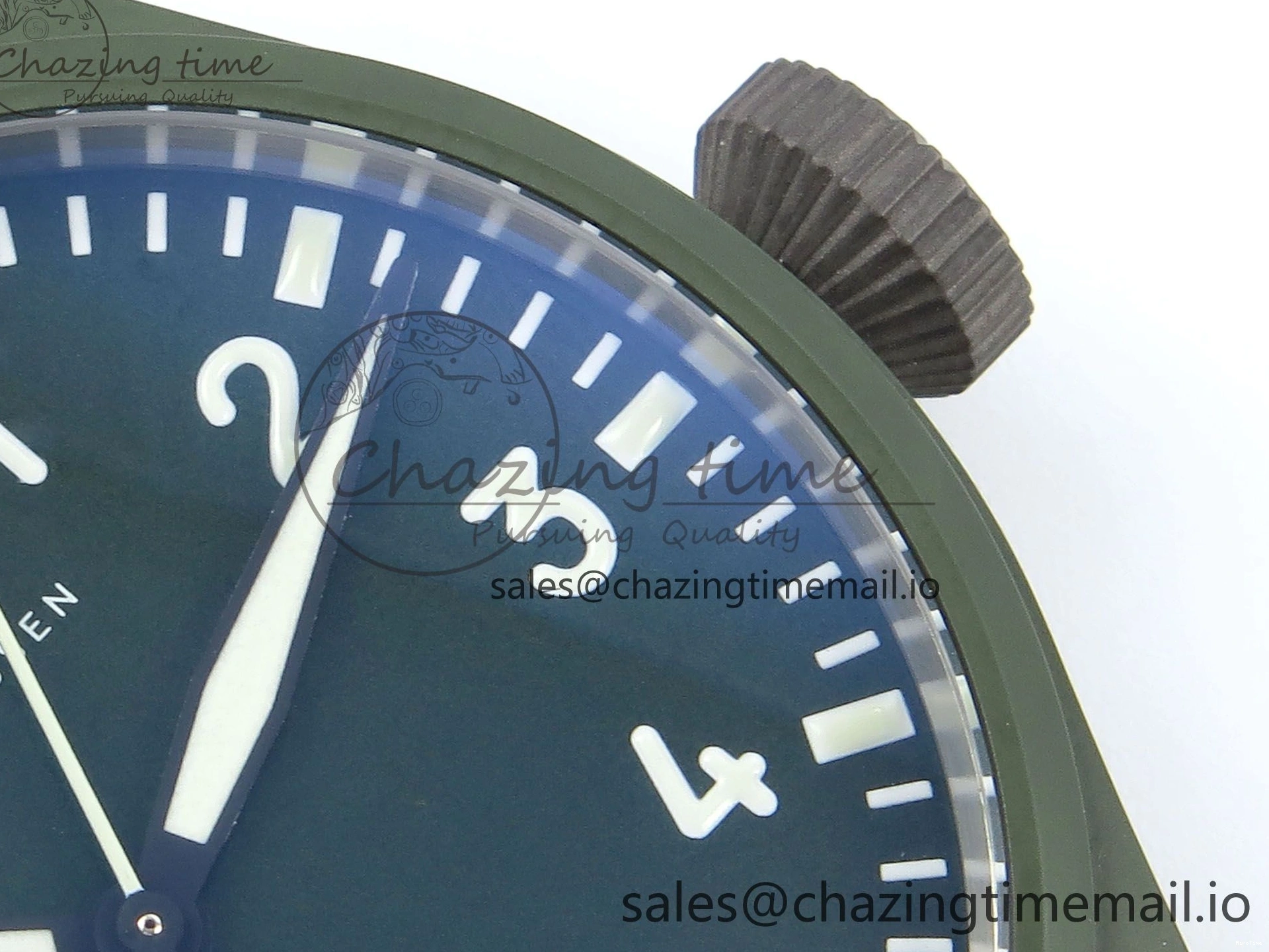 MIROTIME 0117 Big Pilot IW329802 M+F 1:1 Best Edition Green Dial on Green Nylon Strap MY Unique 7002